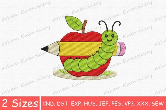 Apple Pencil Cute Caterpillar: A Sweet Embroidery Review