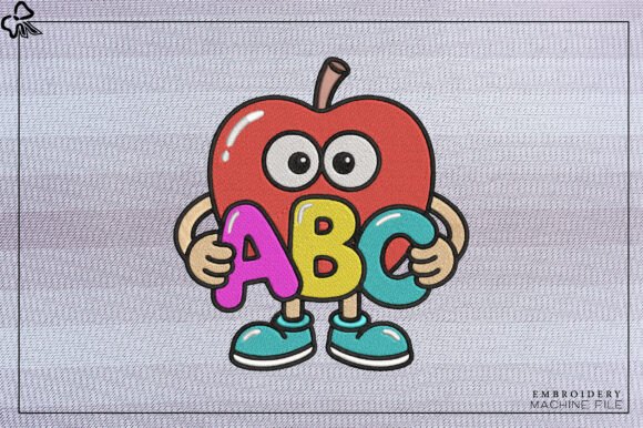 Kids ABC Apple Embroidery Design Review for Business
