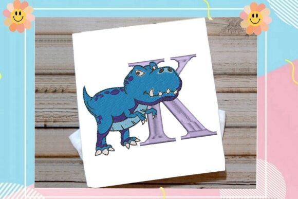 Review: Dinosaur Monogram Letter K for Embroidery