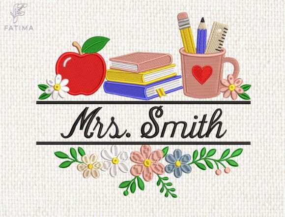 Review: Personalized Teacher Embroidery Design