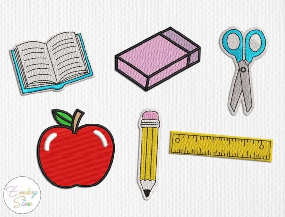 Reviewing the School Supplies Embroidery Patch Set