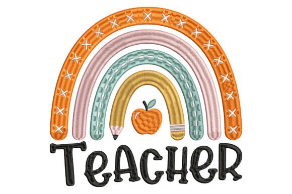 Teacher Rainbow Embroidery: A Craft Fair Best-Seller Review
